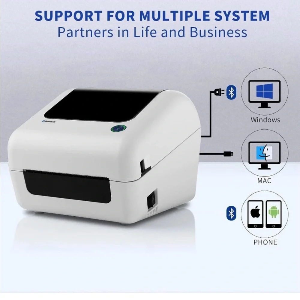 Jadens 168BT wireless Thermal Label printer white